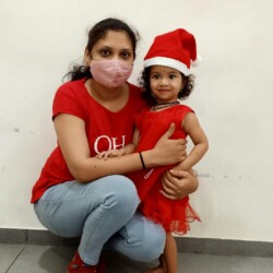 Children celebrating Christmas at SETU Child Development Centre Ahmedabad