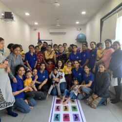 Children participating in group therapy session at SETU CDC Ahmedabad